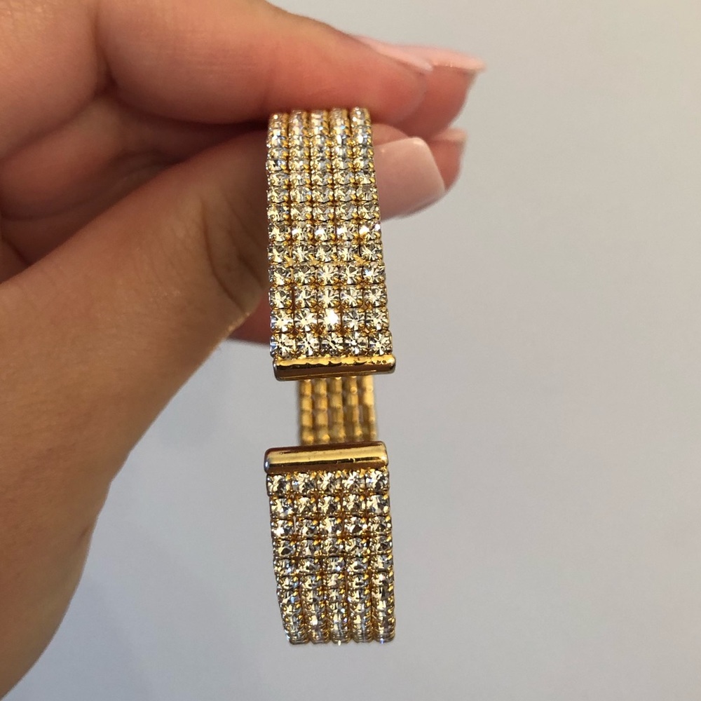 Crystal Mesh Cuff Bracelet